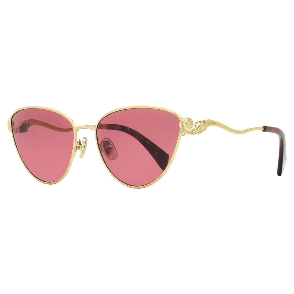 Lanvin Gold Frame Sunglasses with Pink Lenses